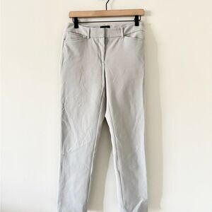White House Black Market Slim Ankle Trousers in Light Gray Size 2